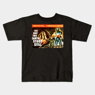 Classic Science Fiction Movie Poster - The Day The Earth Stood Still Kids T-Shirt